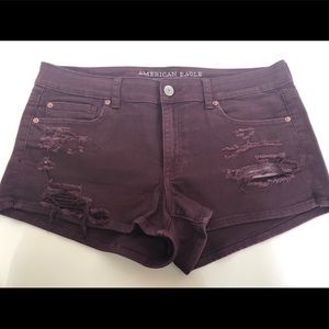 American Eagle Shorties Short Maroon Size 14